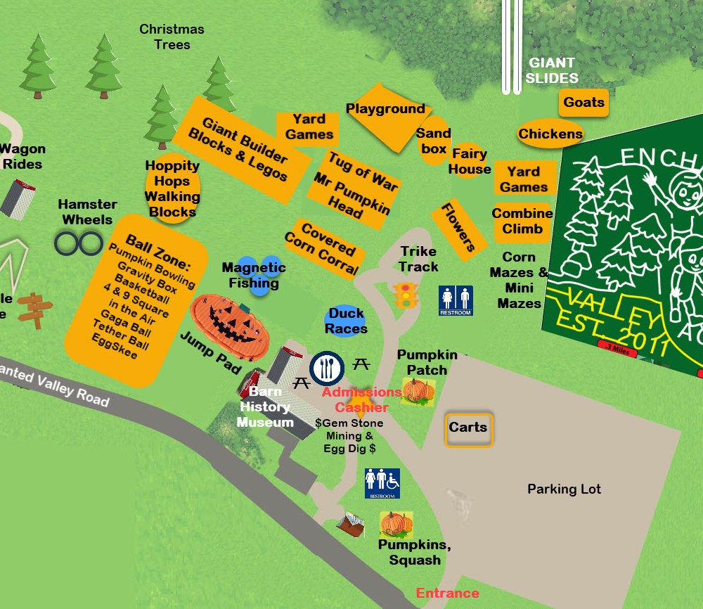 Fall Fun Map Enchanted Valley Acres